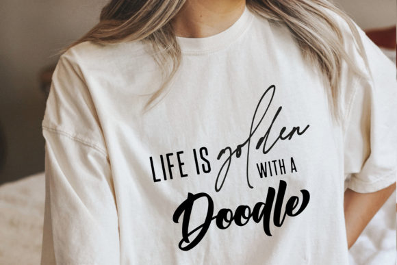 Life is Golden with a Doodle Svg Dog Mom Graphics and Crafts