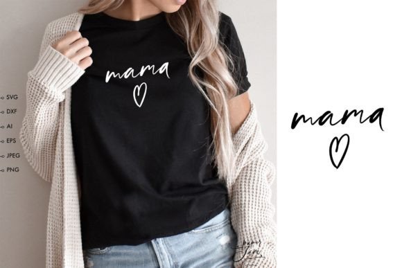 Mama SVG Mama with Heart Svg Graphics and Crafts Review