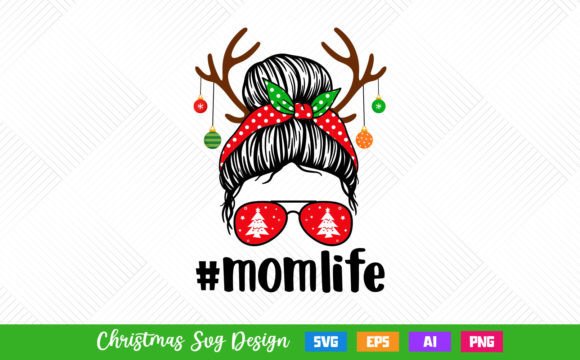 Messy Bun Mom Life Christmas SVG Graphics and Crafts Review