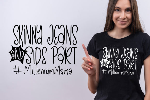 Skinny Jeans and Side Part SVG Graphics for Crafts
