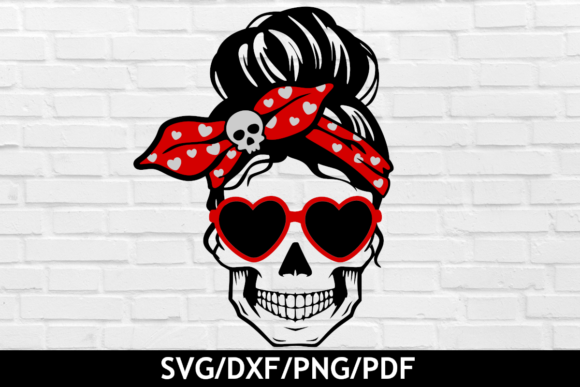 Valentine Skull Svg Cut File: Graphics for Crafts